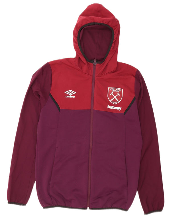 Umbro Herren West Ham United F.C Zip Hoodie Pullover Medium Burgund Sport