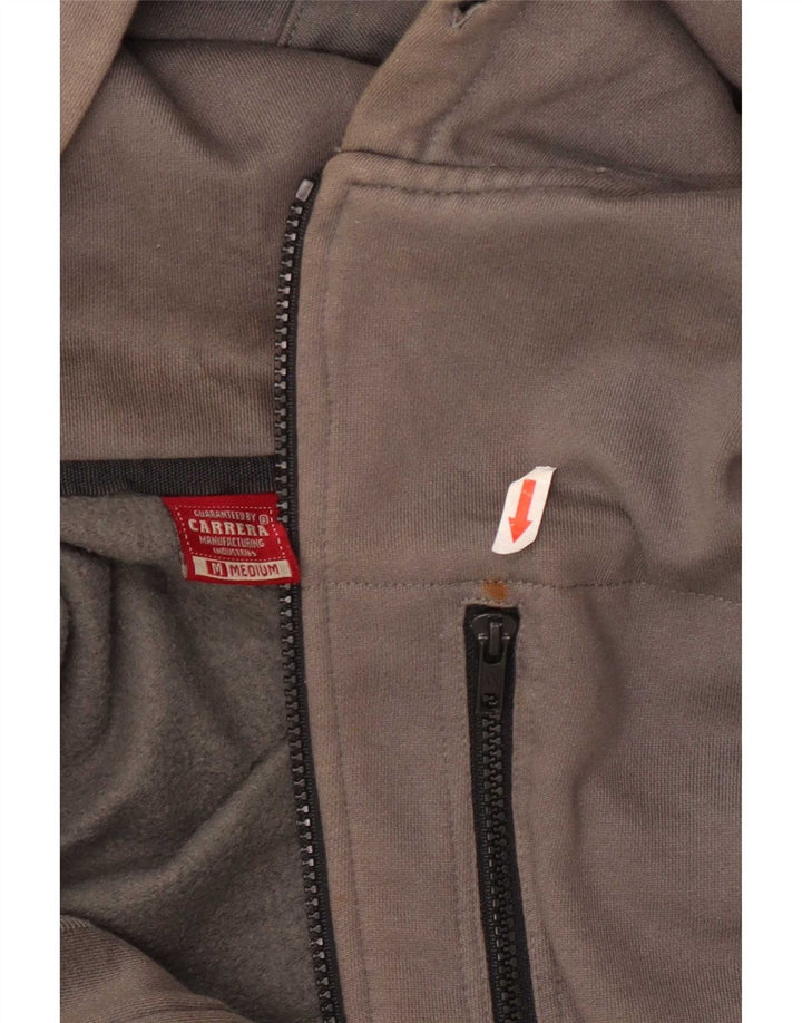 Carrera Herren-Kapuzenpullover mit Reißverschluss, mittelgraue Baumwolle