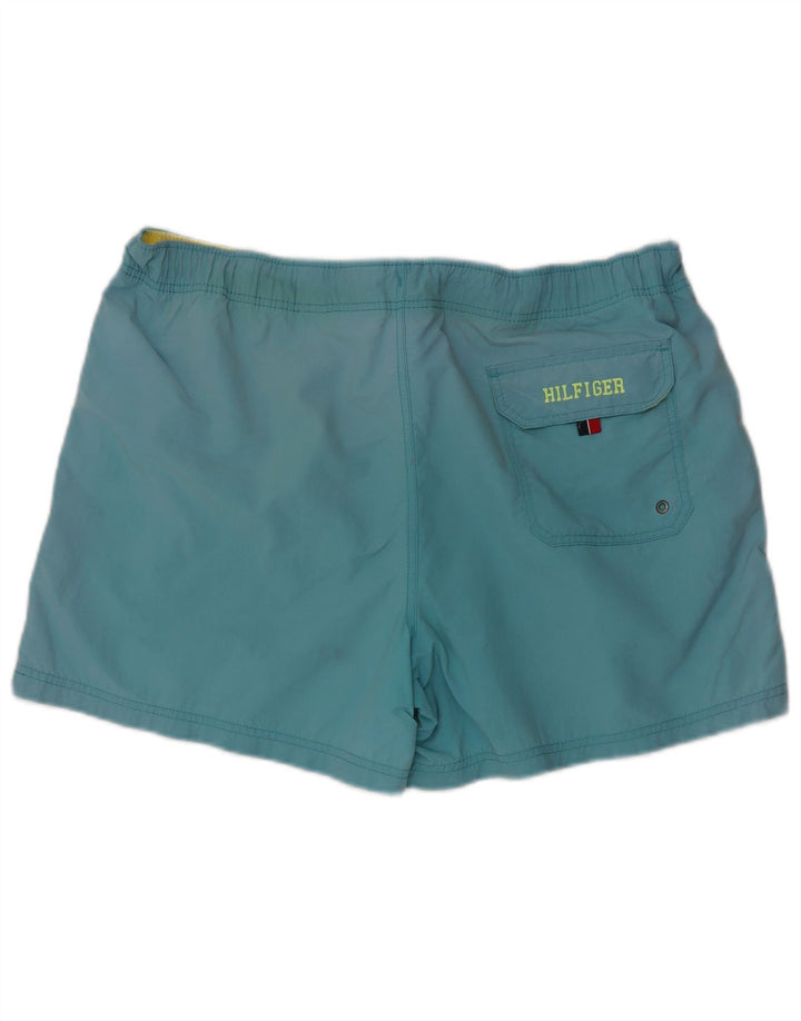 Tommy Hilfiger Herren-Badeshorts mit Grafik, XL, blaues Nylon