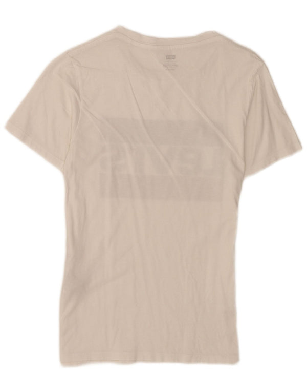 Levi's Damen Kurzarm-T-Shirt mit normaler Grafik, UK 4 XS, Weiß
