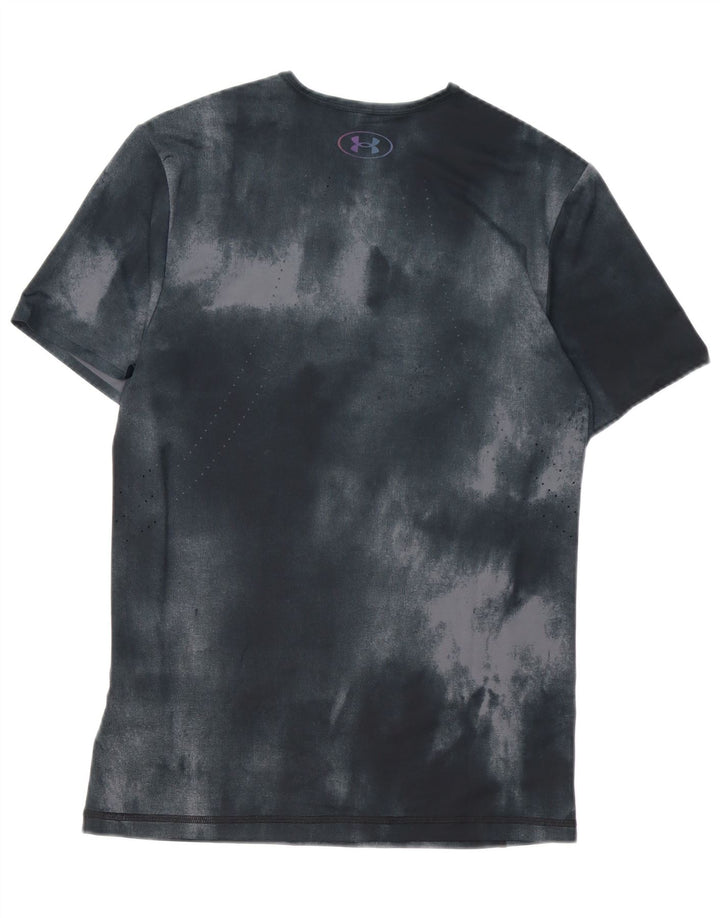Under Armour Herren-T-Shirt mit tailliertem Schnitt, Größe S, Schwarz, Batik-Polyester