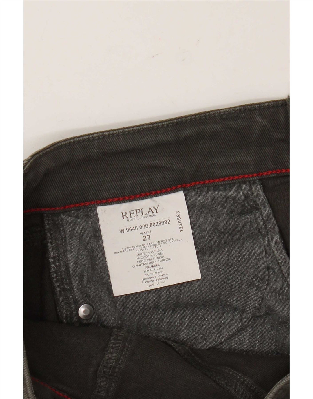 Replay Damen Mini-Jeansrock W27 Small Khaki Baumwolle