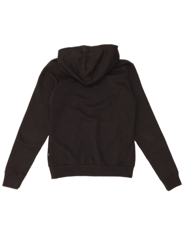 Puma Womens Graphic Hoodie Pullover UK 10 Small Schwarz Baumwolle