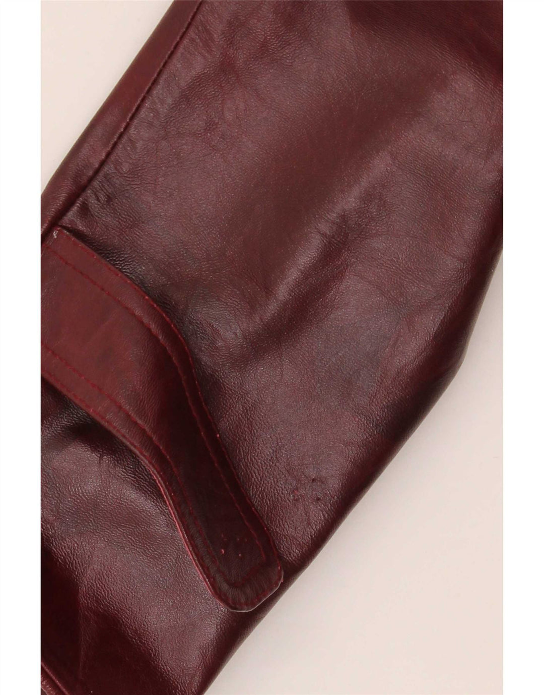 Vintage Damen Lederjacke UK 26 5XL Burgund