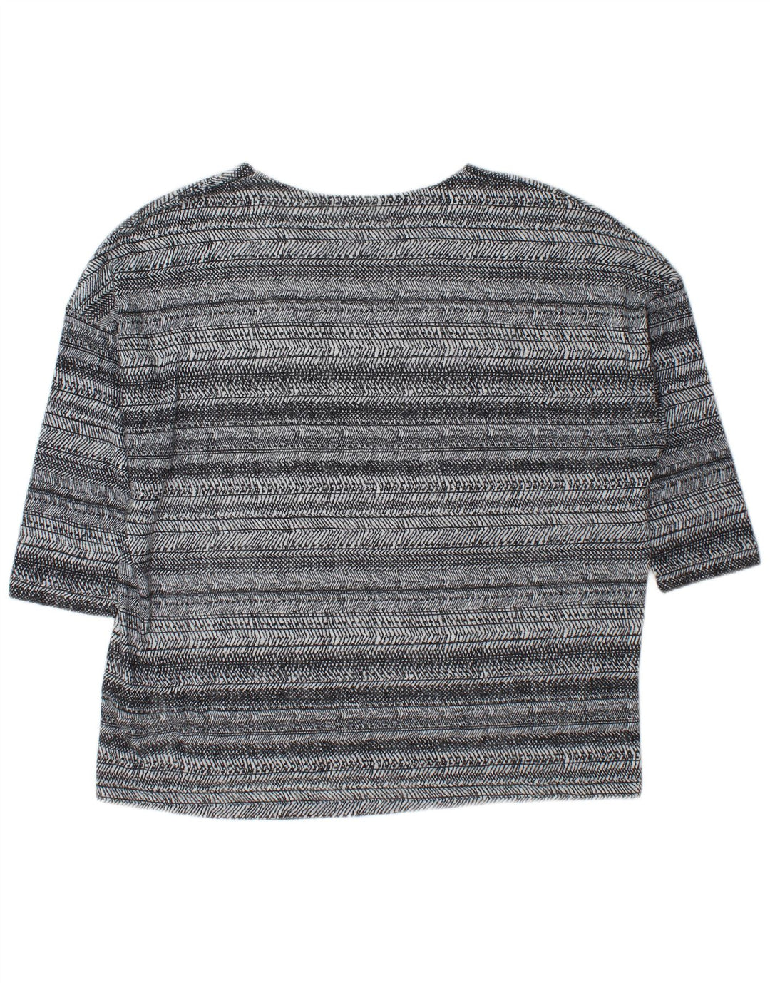 Marks & Spencer Damen-Oberteil in Übergröße, 3/4-Ärmel, UK 18, XL, grau gestreift