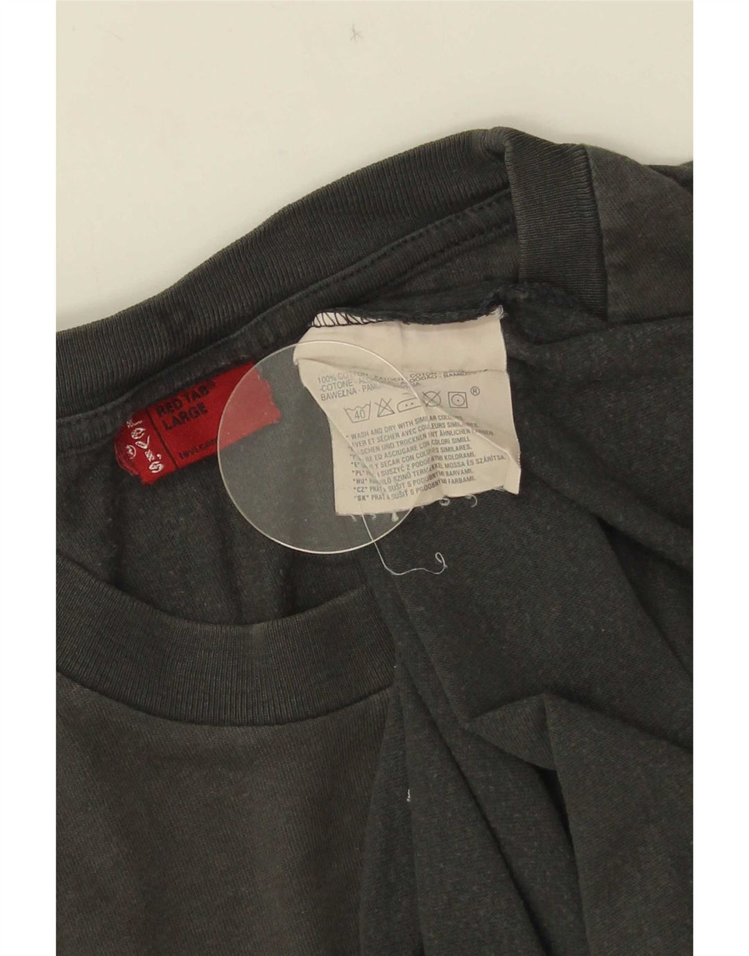 Levi's Herren-Oberteil mit Grafik, langärmelig, groß, aus grauer Baumwolle