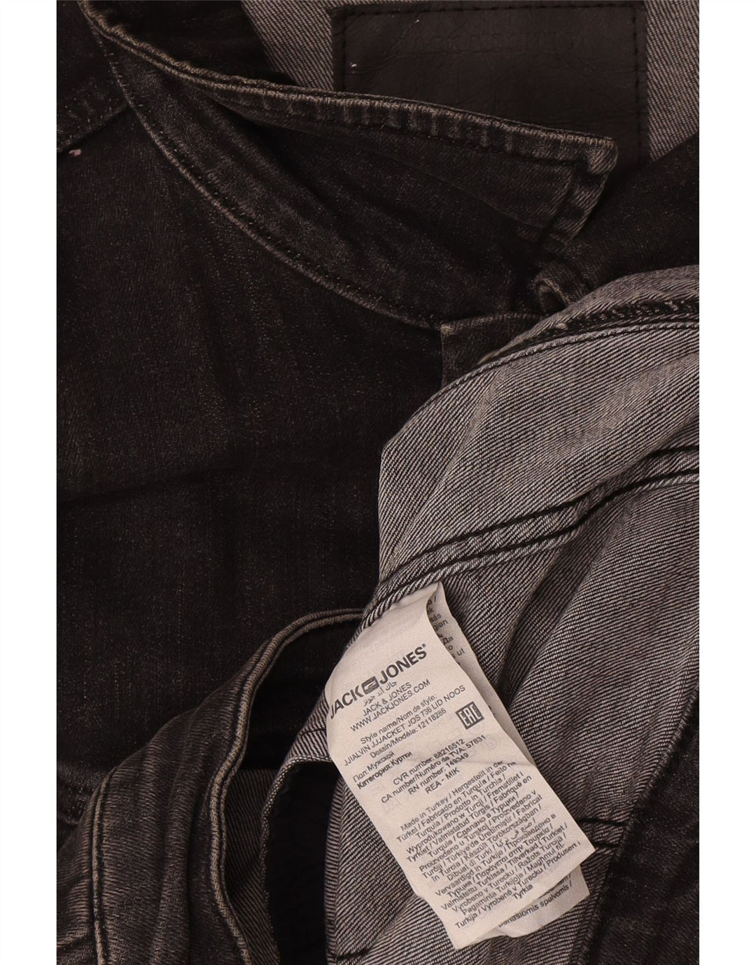 Jack & Jones Herren Jeansjacke UK 42 XL Graue Baumwolle