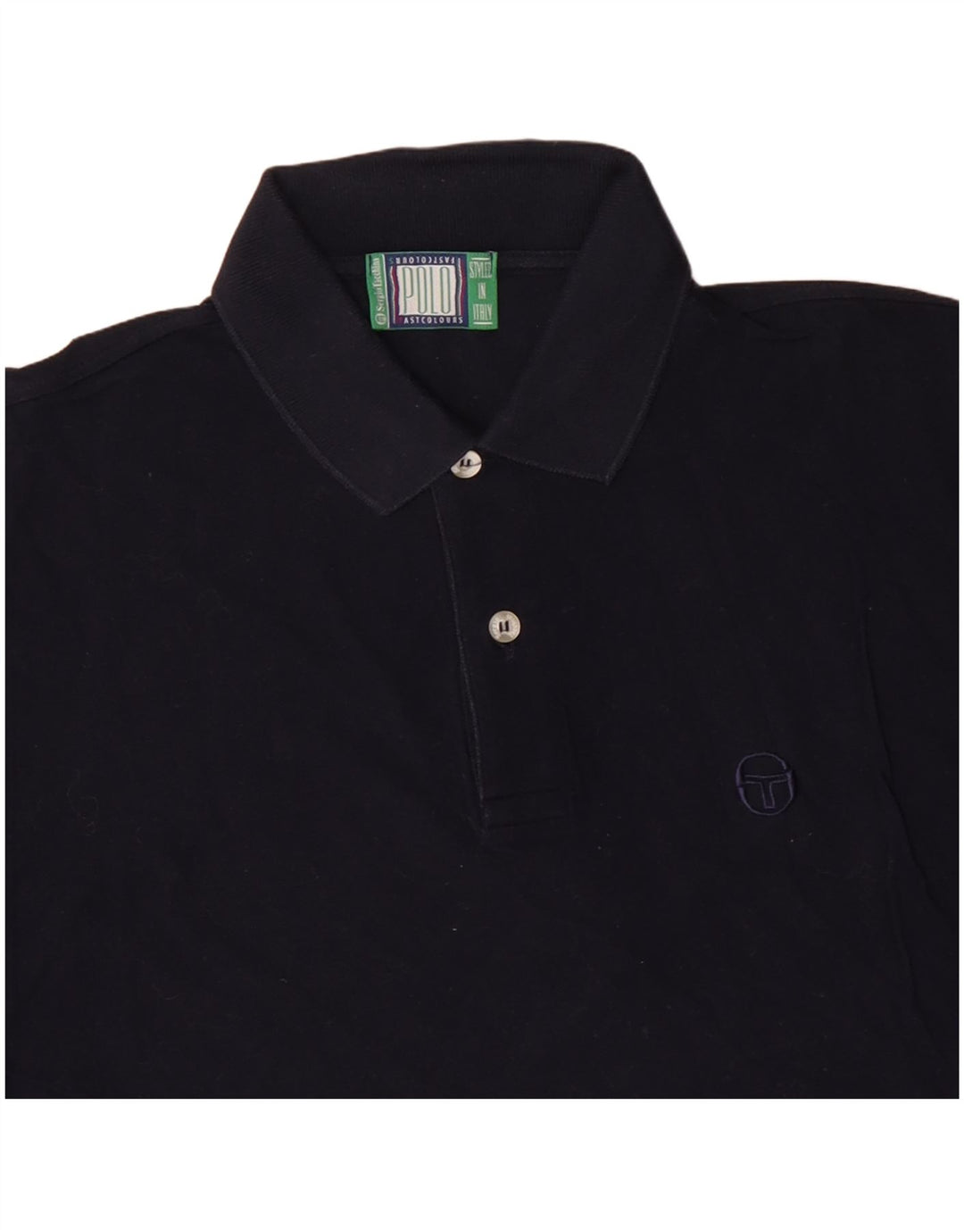 SERGIO TACCHINI Herren-Poloshirt, mittelmarineblaue Baumwolle