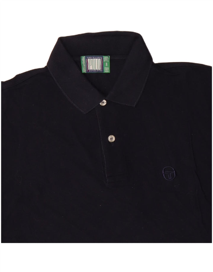 SERGIO TACCHINI Herren-Poloshirt, mittelmarineblaue Baumwolle