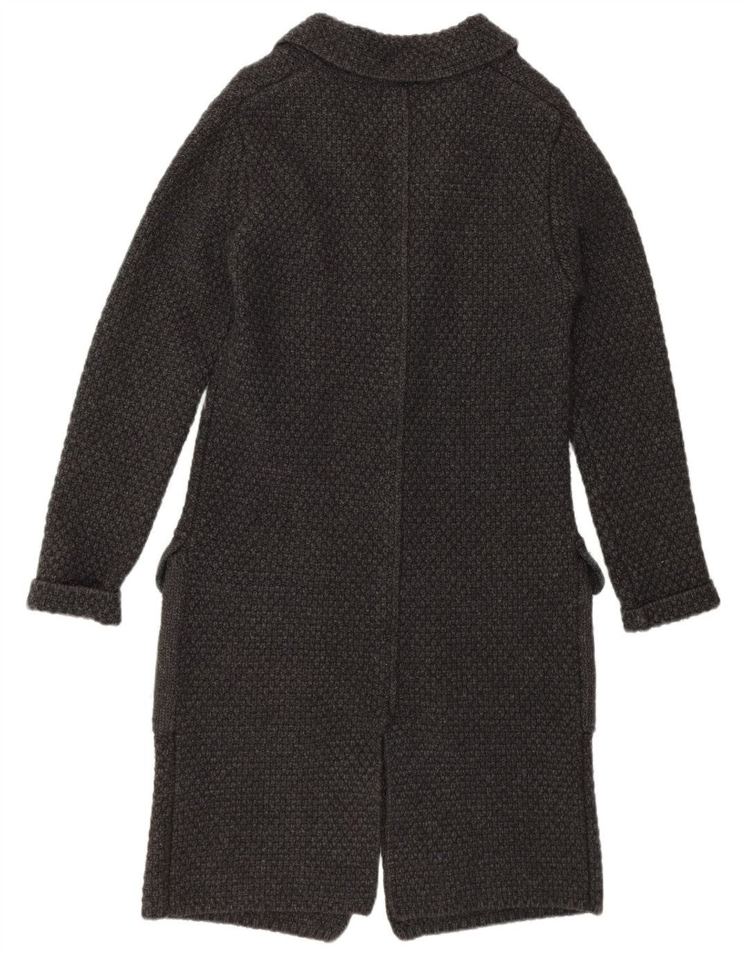 RIFLE Damen Strickmantel UK 10 Small Graue Lammwolle