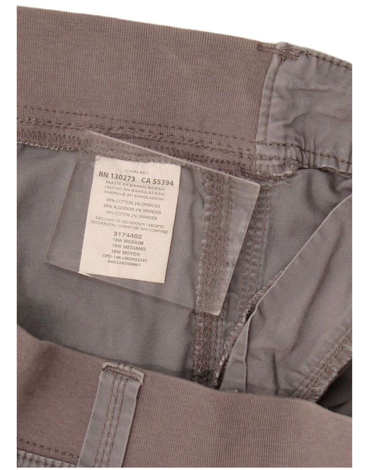 Lee Damen Easy Fit Cargo Shorts US 18 2XL W40 Graue Baumwolle