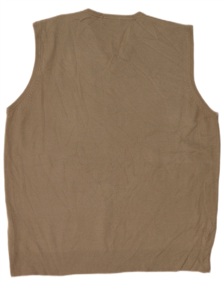 Marks & Spencer Herren Weste Tank Top Large Beige Acryl