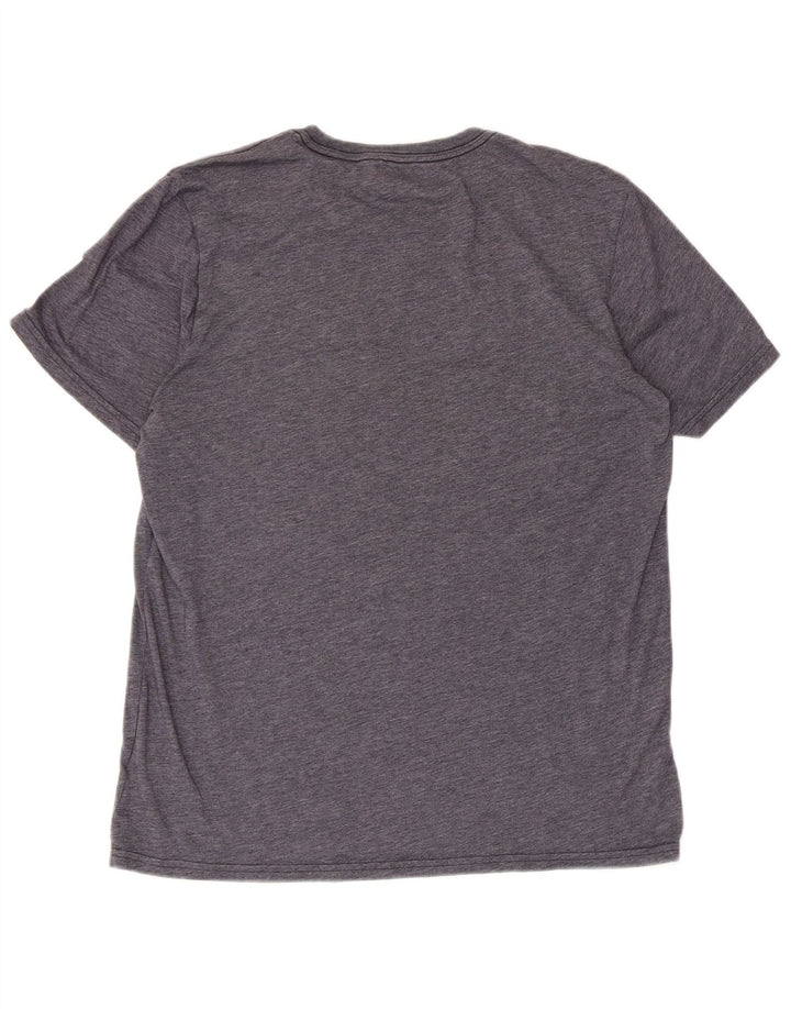 Adidas Herren T-Shirt Top Large Marineblau meliert Polyester