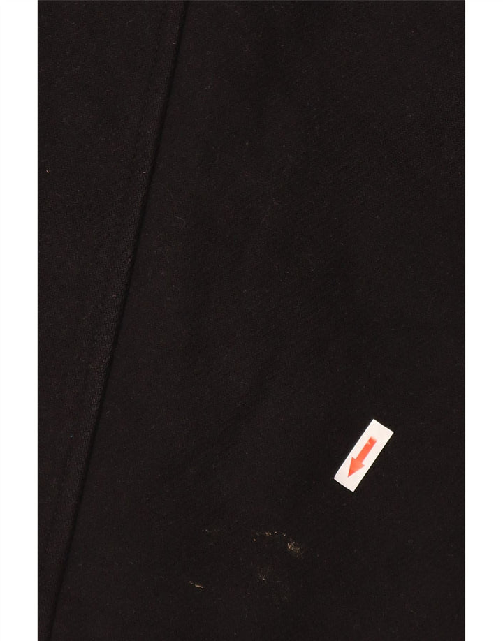 Zara Damen Mantel UK 10 Small Schwarz Polyester