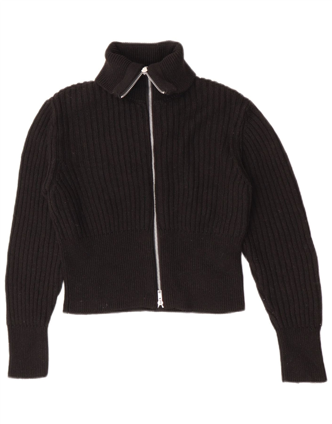 Zara Crop Cardigan für Mädchen, 13–14 Jahre, schwarzes Polyester