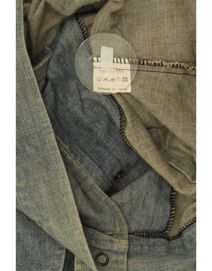 Leonor Damen Jeansjacke IT 44 Mittelblaue Baumwolle