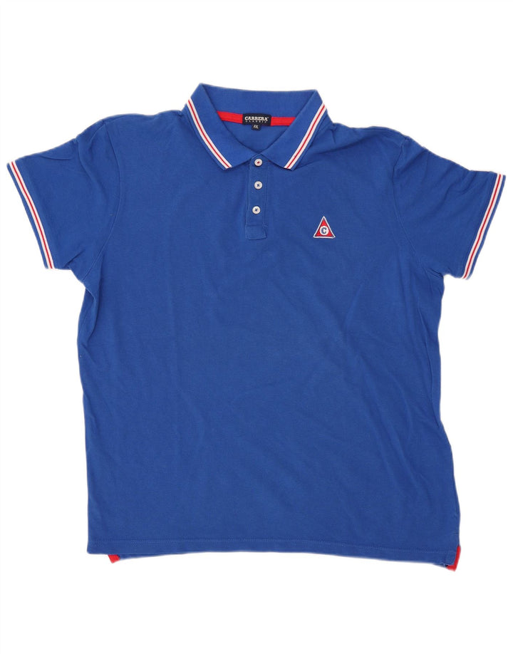 CARRERA Herren-Poloshirt mit klassischer Passform, 2XL, blaue Baumwolle