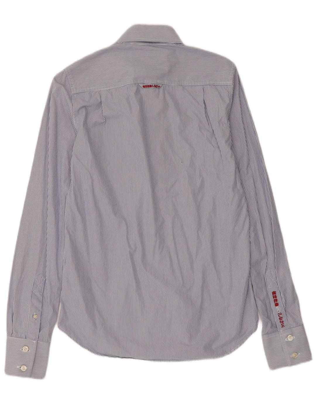 Superdry Herren-Hemd aus Baumwolle mit kleinen blauen Nadelstreifen