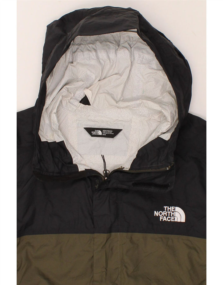 THE NORTH FACE Herren-Regenjacke mit Kapuze, UK 38, mittlerer Khaki-Farbblock