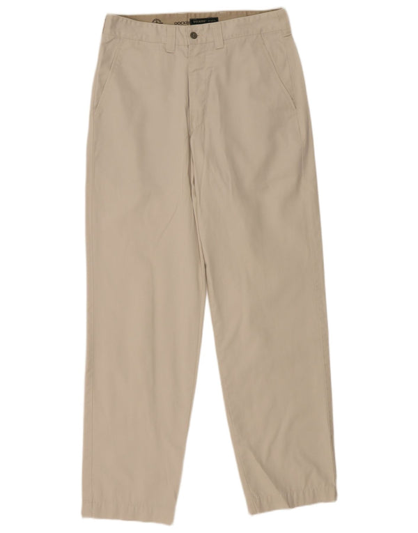 DOCKERS Herren Khakis Straight Chino Hose W31 L32 Beige Baumwolle