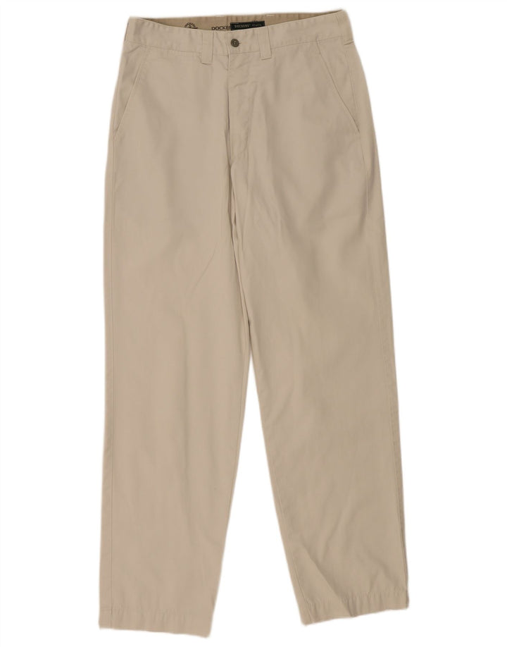 DOCKERS Herren Khakis Straight Chino Hose W31 L32 Beige Baumwolle