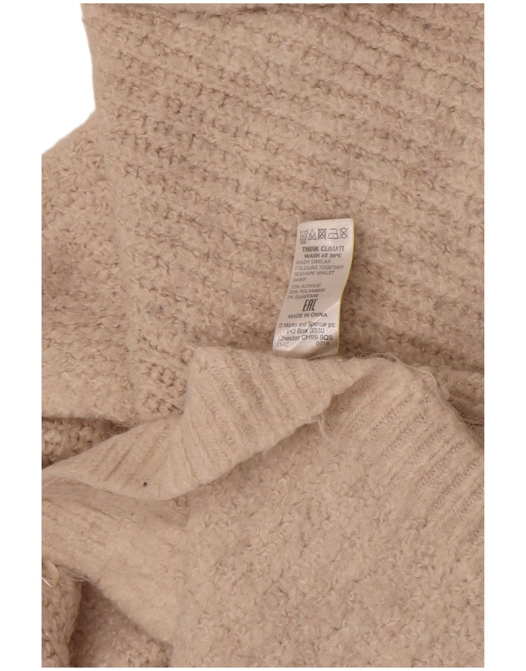 Marks & Spencer Damen Longline-Cardigan-Pullover UK 12 Medium Off White