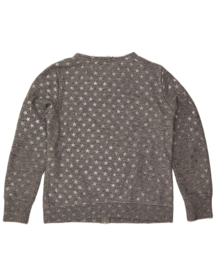 Superdry Damen-Trainingsanzug mit abstraktem Muster, Top-Jacke, UK 16, Größe L, Grau