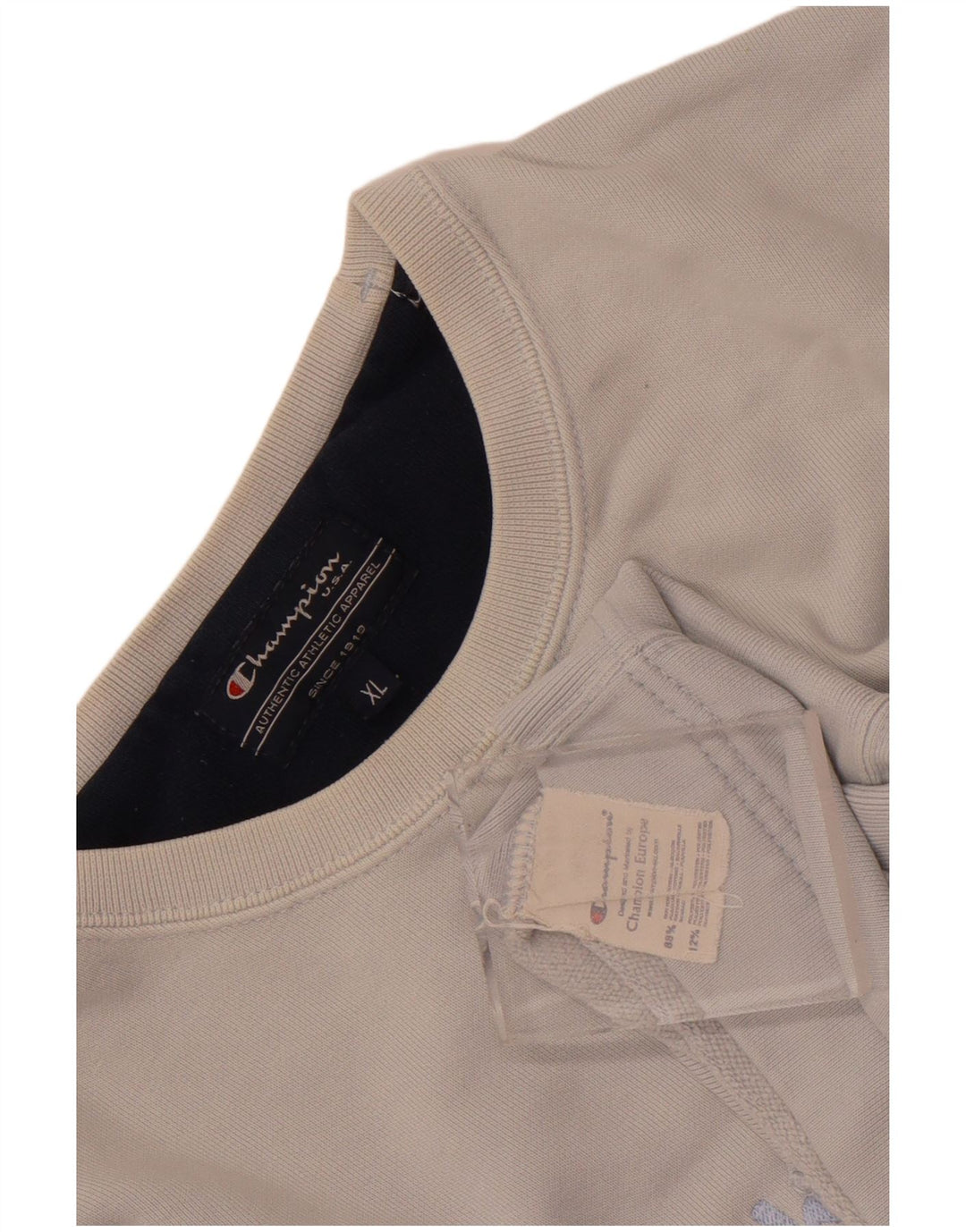 Champion Herren Grafik-Sweatshirt-Pullover XL aus blauer Baumwolle