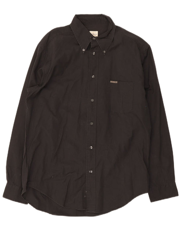 Calvin Klein Jeans Herrenhemd Mittelschwarze Baumwolle