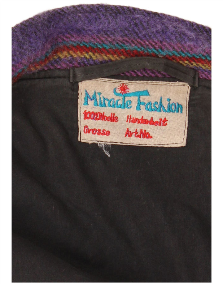 Vintage Herren Dufflecoat UK 40 Groß Lila gestreift