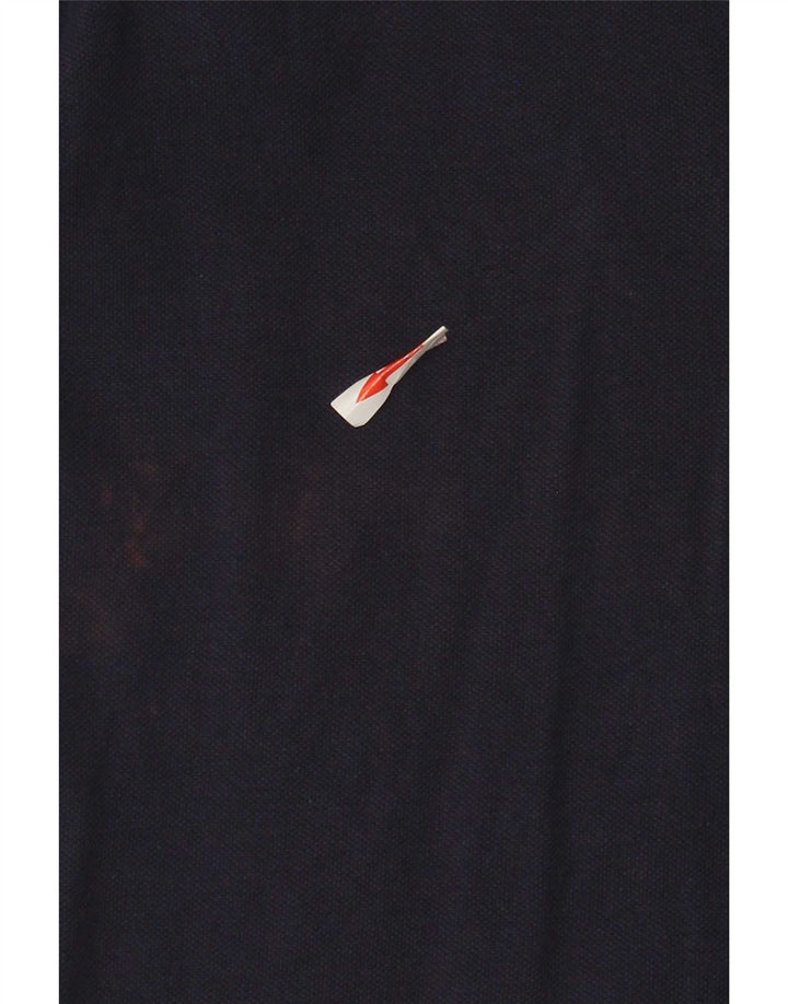 U.S. Polo Assn. Mittelgroßes marineblau gestreiftes Herrenhemd aus Baumwolle
