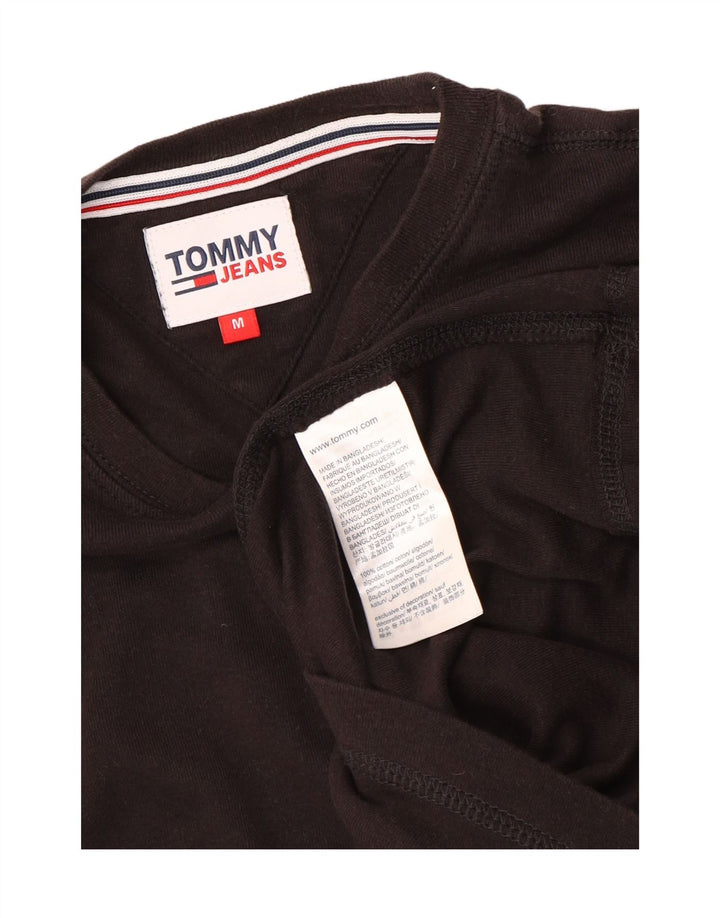 Tommy Hilfiger Damen Top Langarm UK 12 Mittelbraun Baumwolle