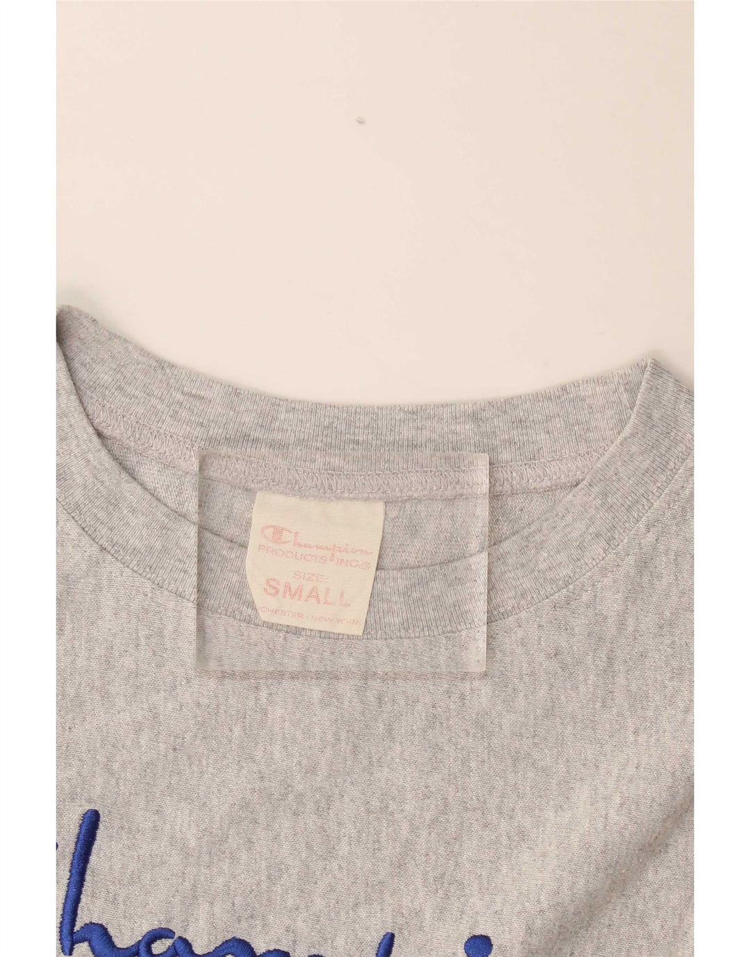Champion Herren-T-Shirt mit Grafik, Größe S, Grau meliert