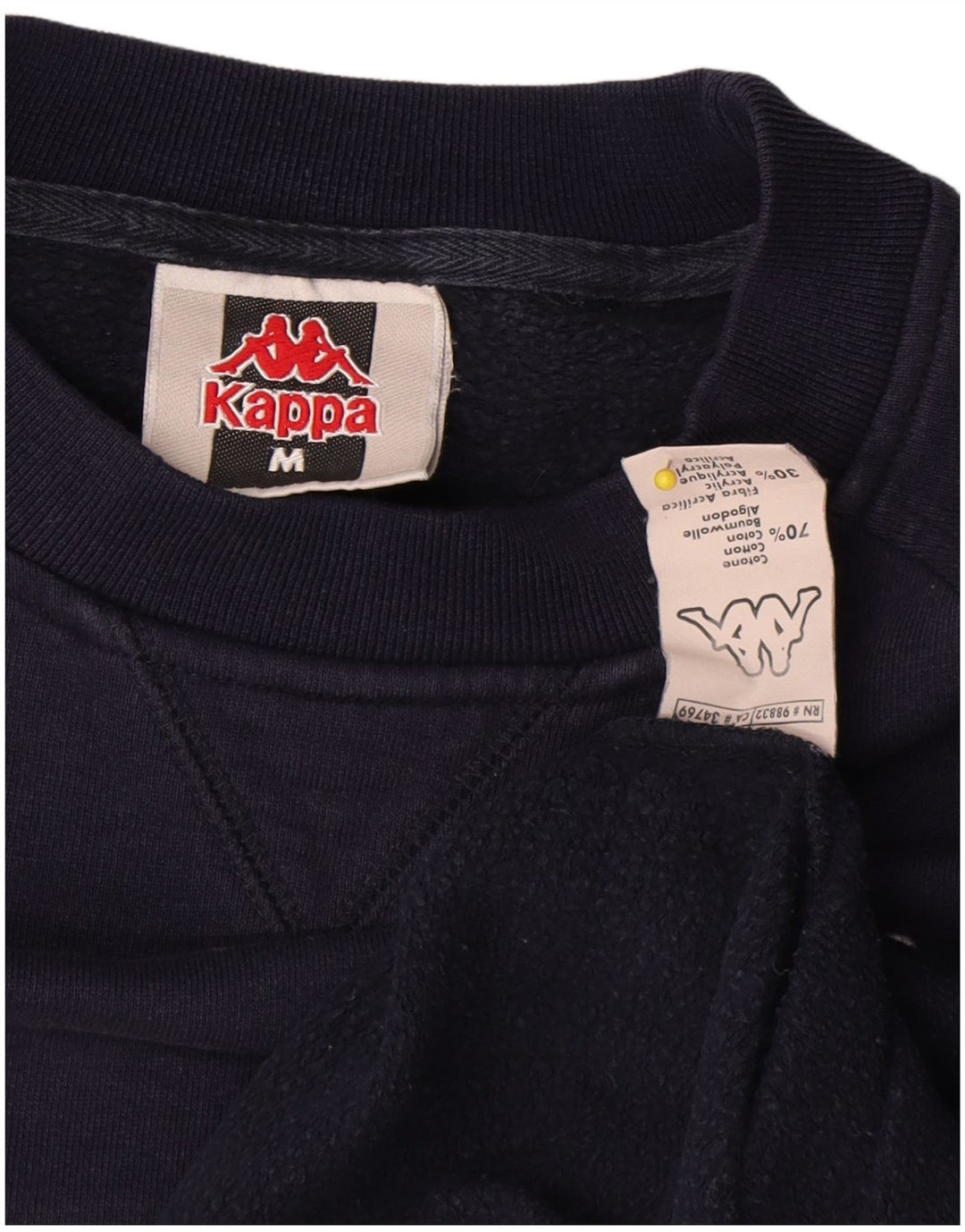 Kappa Herren-Sweatshirt-Pullover, mittelmarineblaue Baumwolle