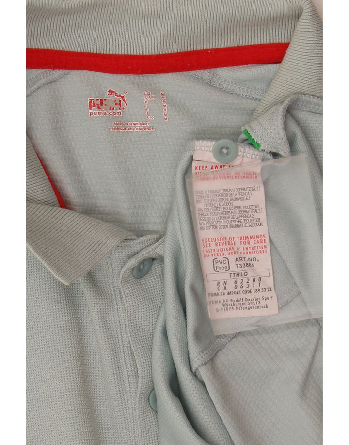 Puma Herren Italia Graphic Poloshirt Mittelblaue Baumwolle