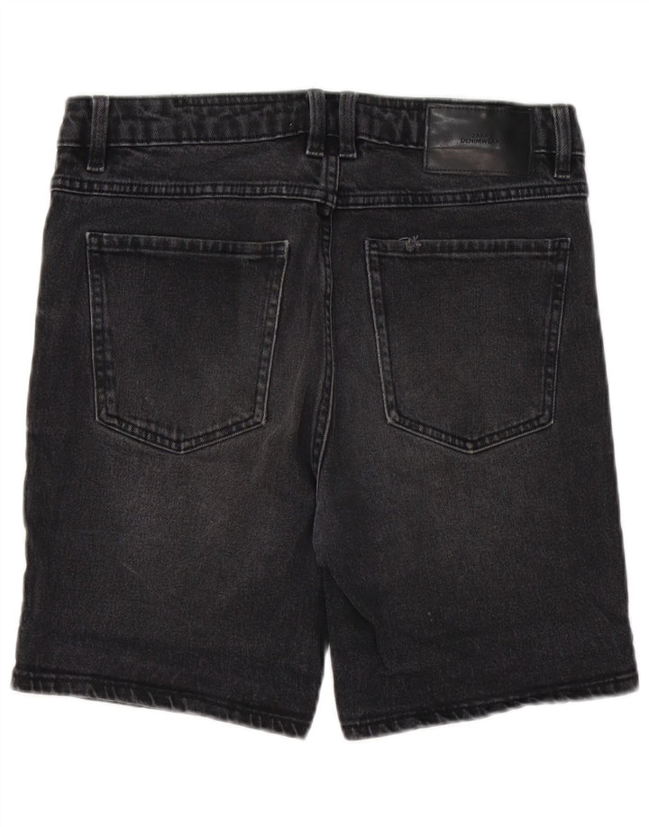 Zara Herren Jeansshorts EU 38 Small W30 Schwarz