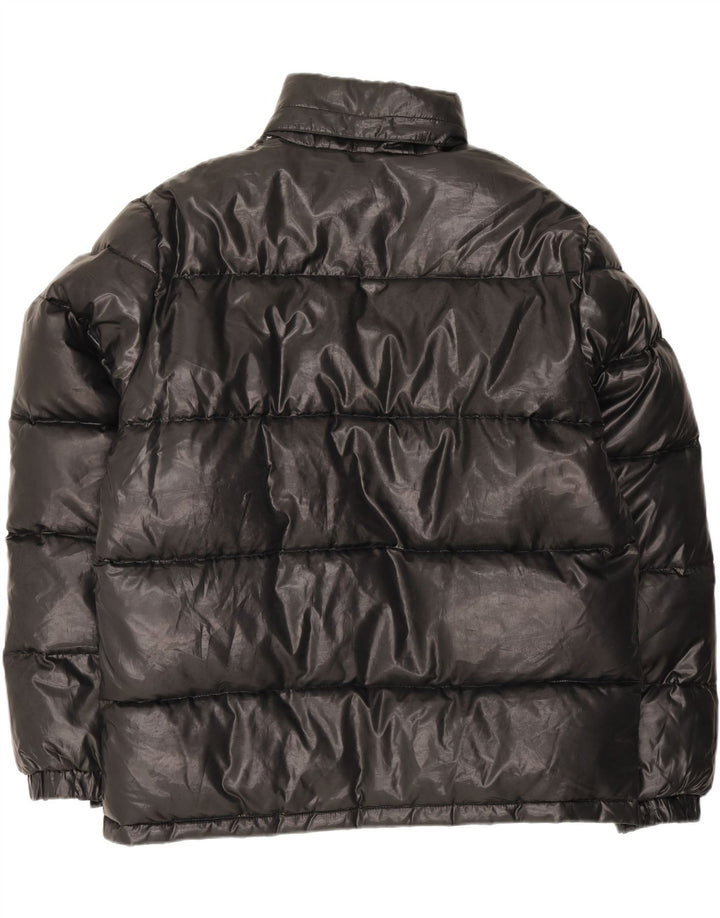 Lotto gepolsterte Herrenjacke mit Kapuze, UK 46 3XL, schwarzes Polyester