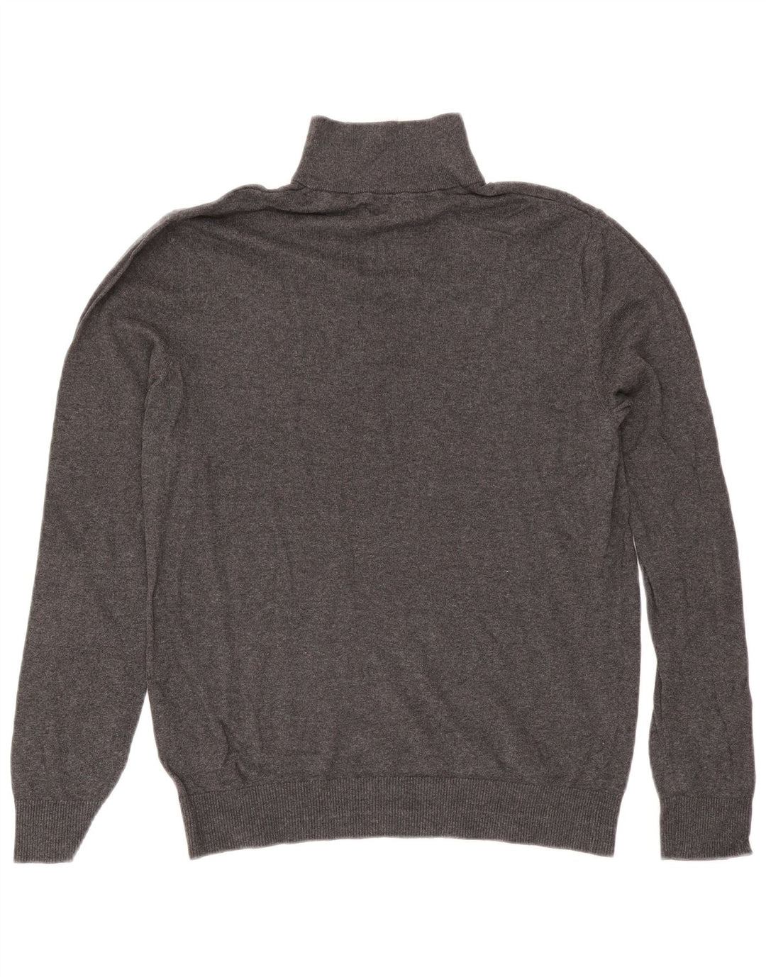 Jack & Jones Herren-Pullover mit Reißverschluss am Hals, mittelgraue Baumwolle