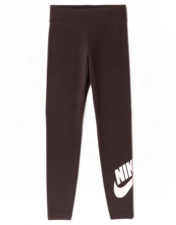 Nike Womens Graphic Leggings UK 8 Small Schwarz Polyester
