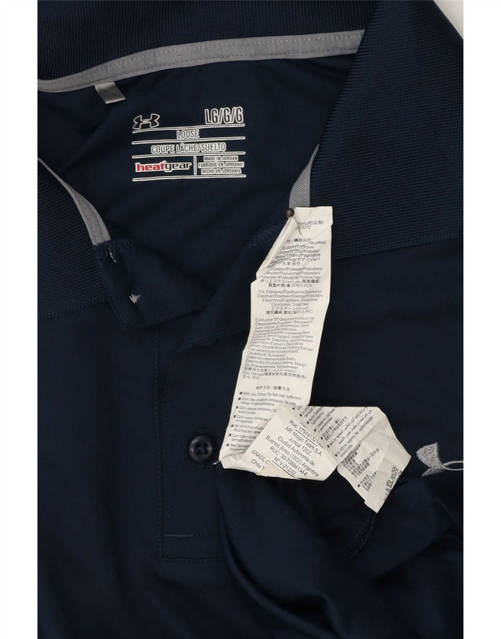 Under Armour Herren Heat Gear Poloshirt, großes marineblaues Polyester