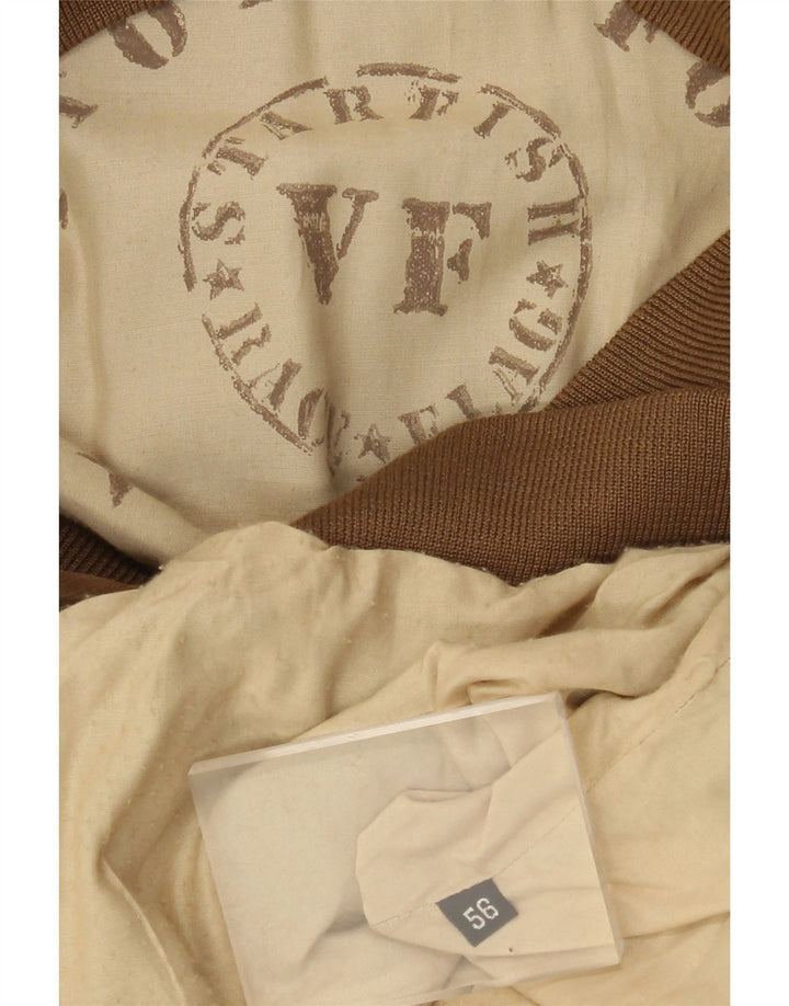 VINTAGE Herren Bomberjacke IT 56 3XL Braun