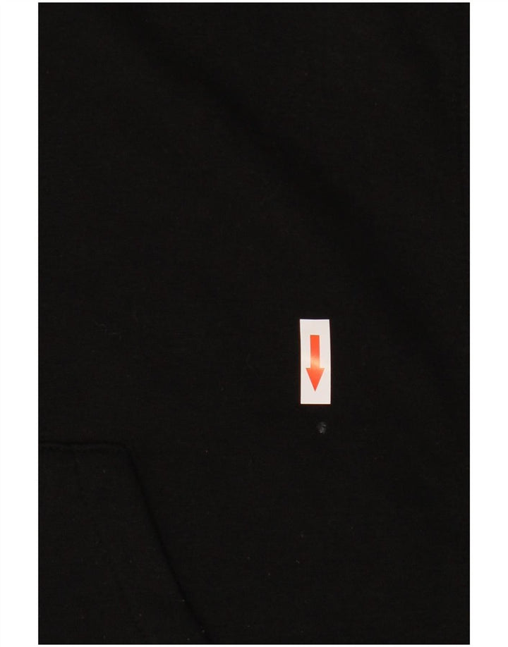 Zara Damen Crop Hoodie Pullover UK 14 Medium Schwarz Polyester