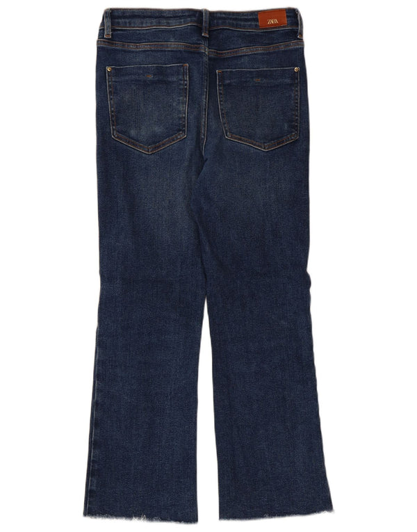 Zara Damen Bootcut Jeans EU 36 XS W26 L26 Blau