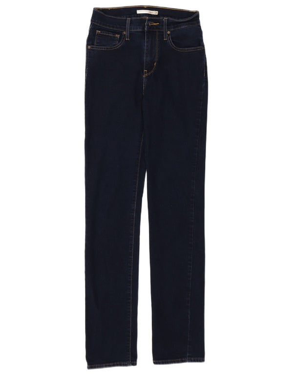 Levi's Damen 724 High Rise Straight Jeans W25 L32 Marineblau Baumwolle