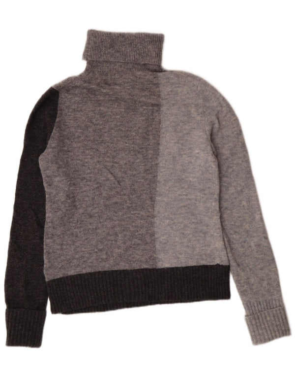 Cos Rollkragenpullover für Damen, Gr. 6, XS, Grau, Colourblock-Alpakawolle