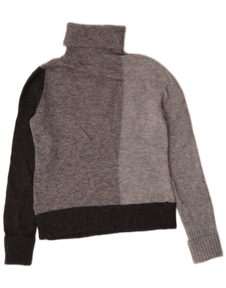 Cos Rollkragenpullover für Damen, Gr. 6, XS, Grau, Colourblock-Alpakawolle