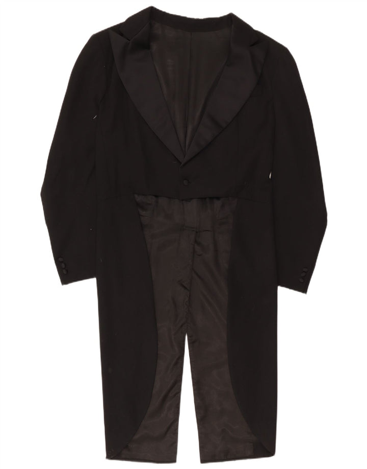 Vintage Herren 1 Knopf Frack Blazer Jacke UK 36 Small Schwarz