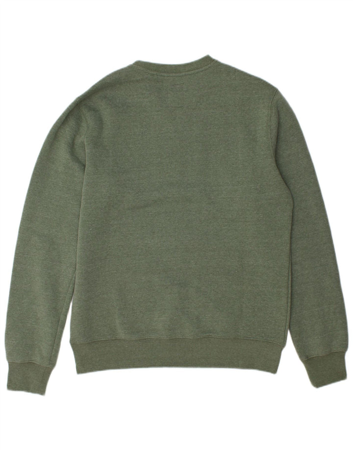 Element Herren-Sweatshirt-Pullover aus mittelgrünem Polyester