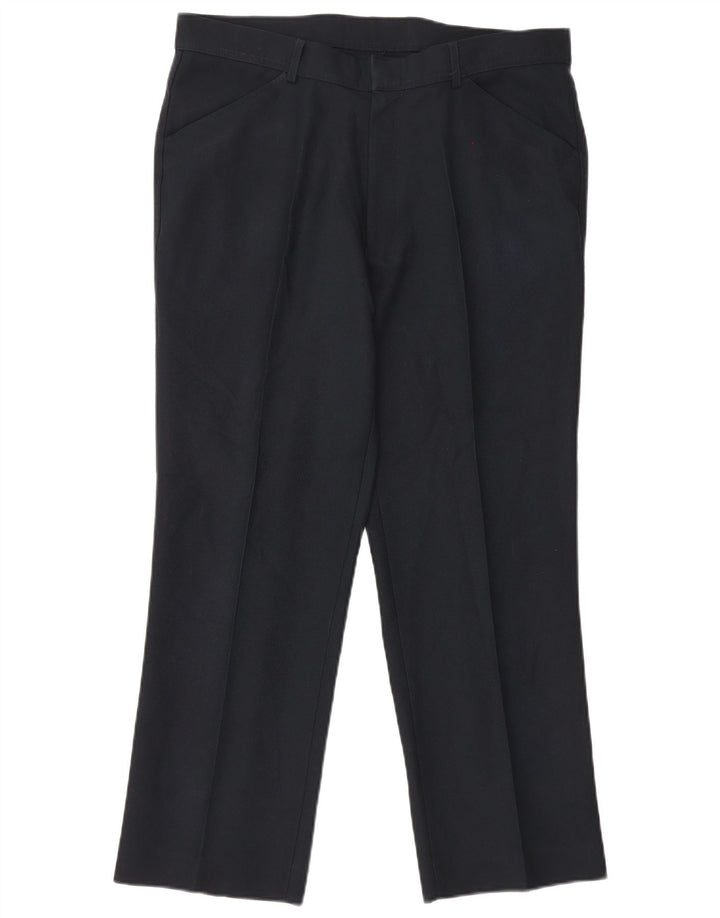 Farah Herren-Freizeithose, gerade, W38, L29, Schwarz, Polyester