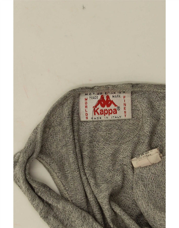 Kappa Damen Weste Top UK 16 Large Graue Baumwolle